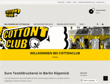 Tablet Screenshot of cottonclub-berlin.de